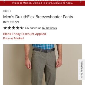 LTB Duluth Trading Co Breezeshooter Pants 40x34, any color